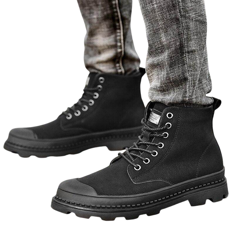 VacationGrabs Botas de piel para hombre para mayor comodidad