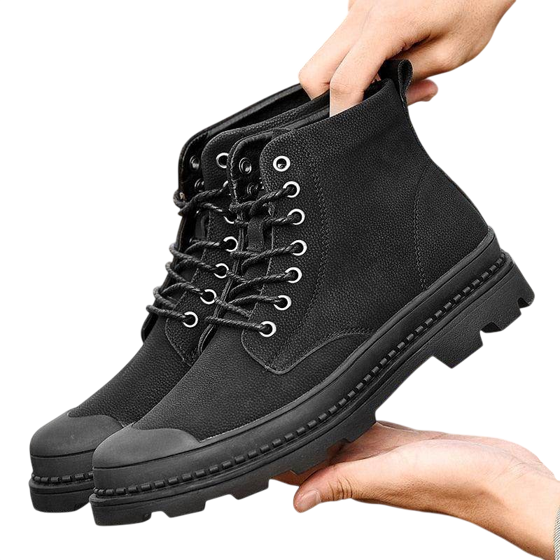 VacationGrabs Mens Leather Walking Boots for Comfort