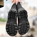Men's leather walking boots by VacationGrabs with durable rubber soles for traction and comfort