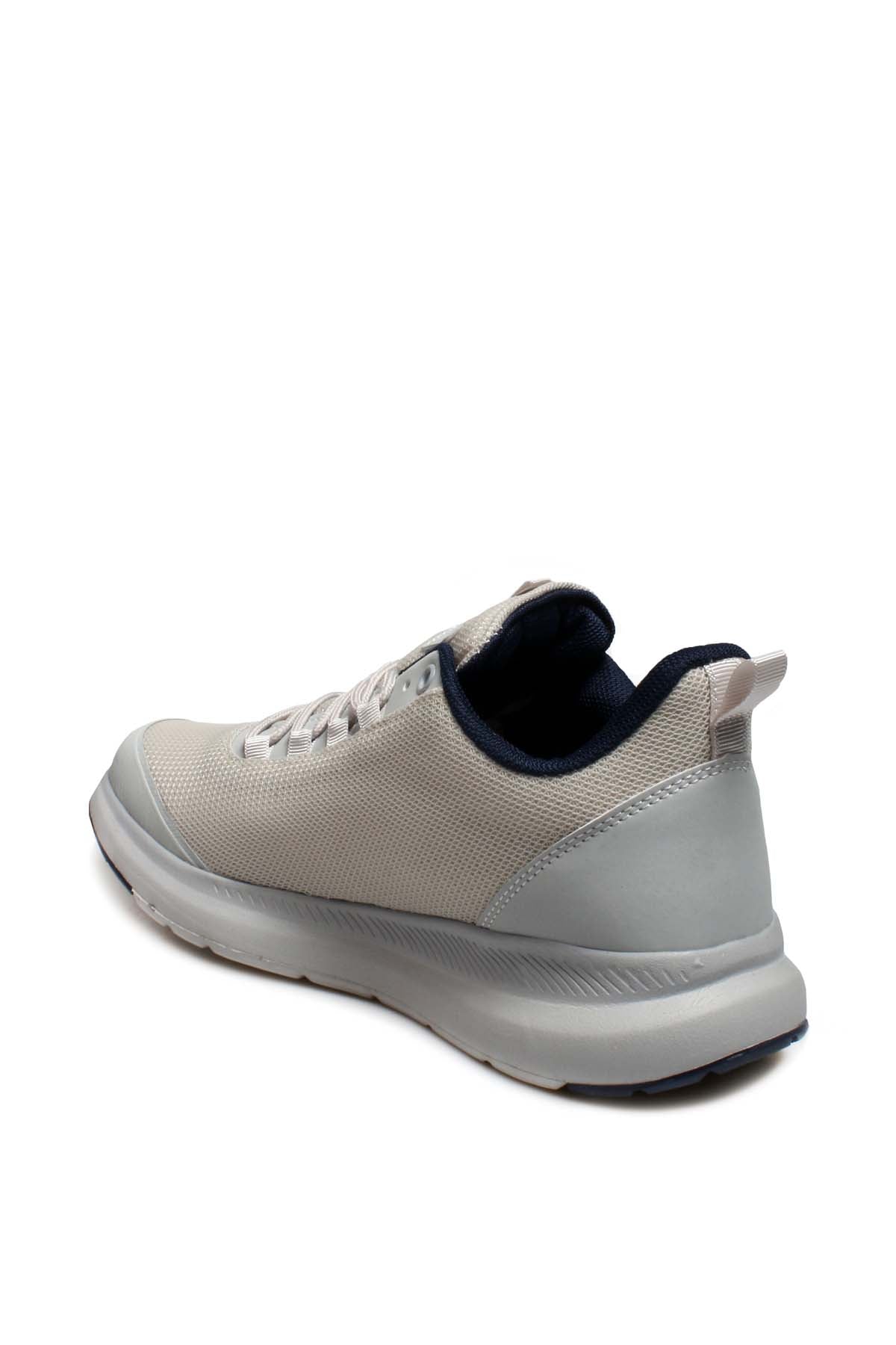 Men's Light Gray Athletic Sneakers with Navy Accents – detail view