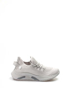 Men's Light Gray Knit Sneakers with Cushioned Sole – detail view