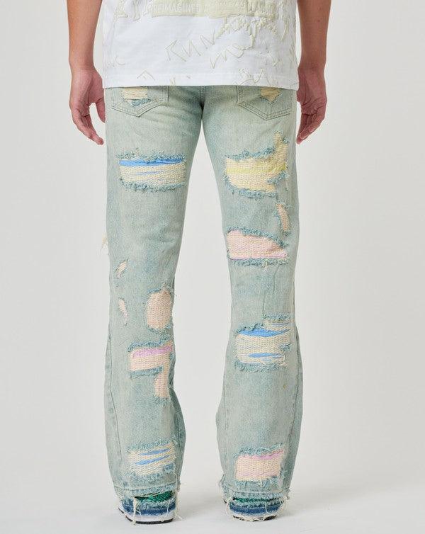 Men's Pants - Jeans Mens Light Straight Fit Denim Jeans