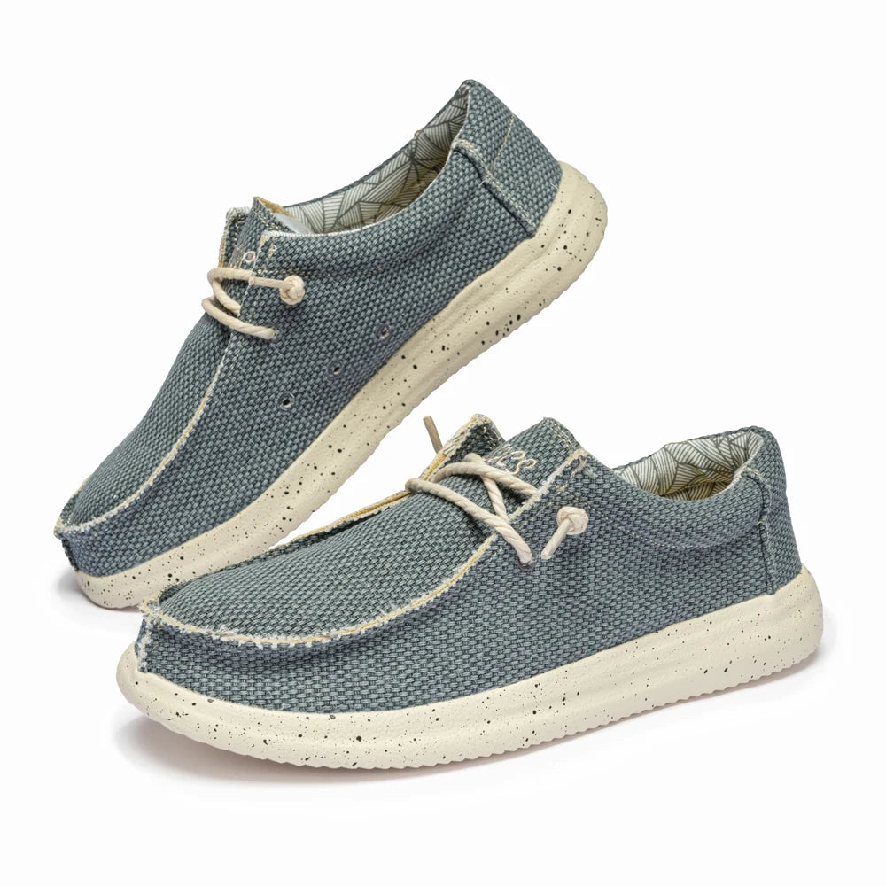 Men's lightweight travel city walk shoes in gray with breathable fabric