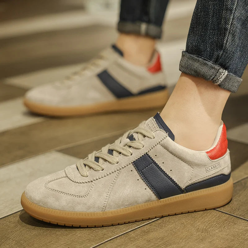 Men's casual loafers in gray and navy, perfect for everyday wear