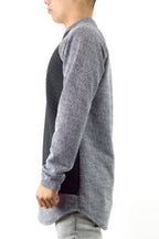 Men's casual long sleeve pullover sweatshirt, side view