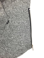 Men's extra-long marble print hoodie, back view