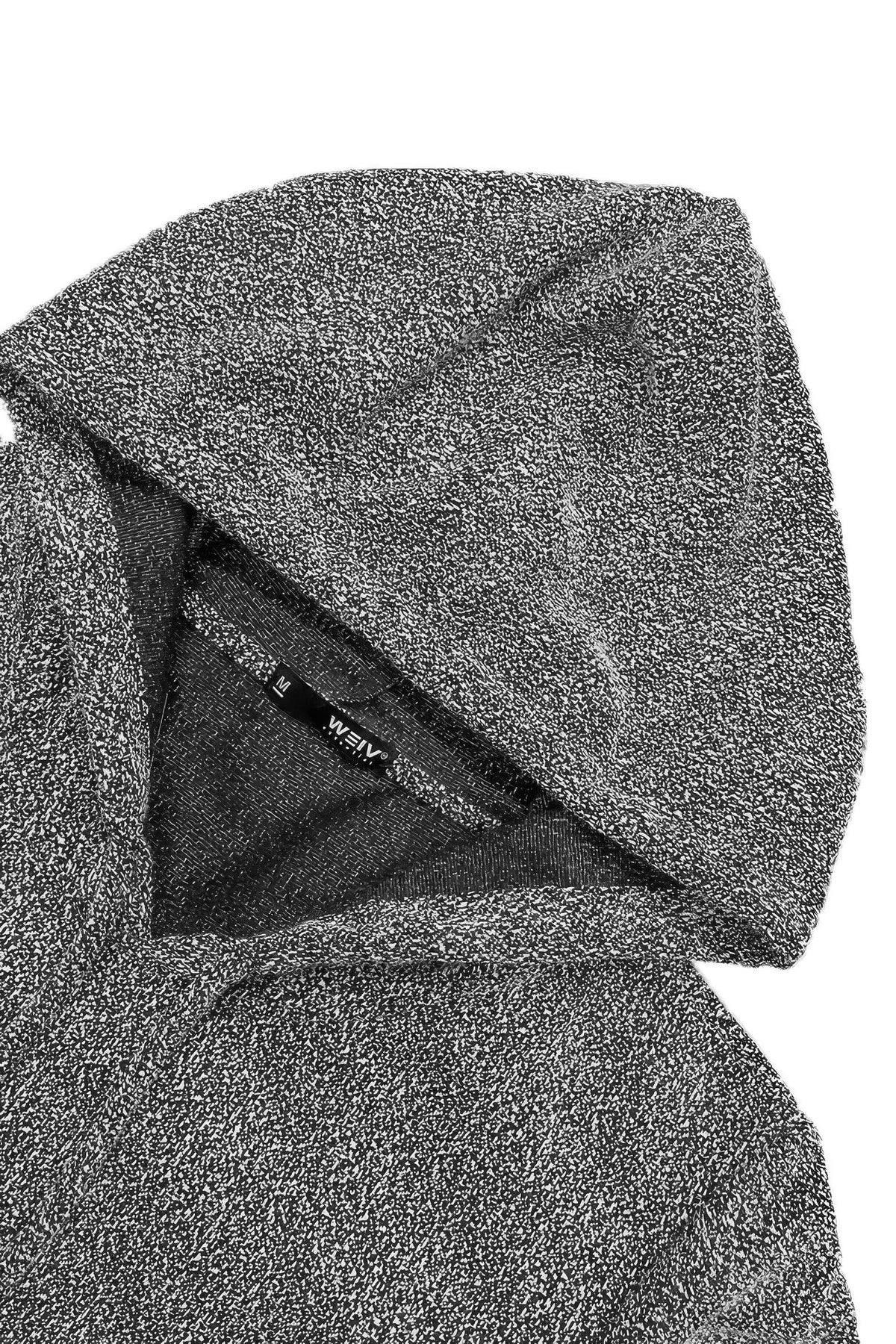 Men's marbled short sleeve hoodie, back view