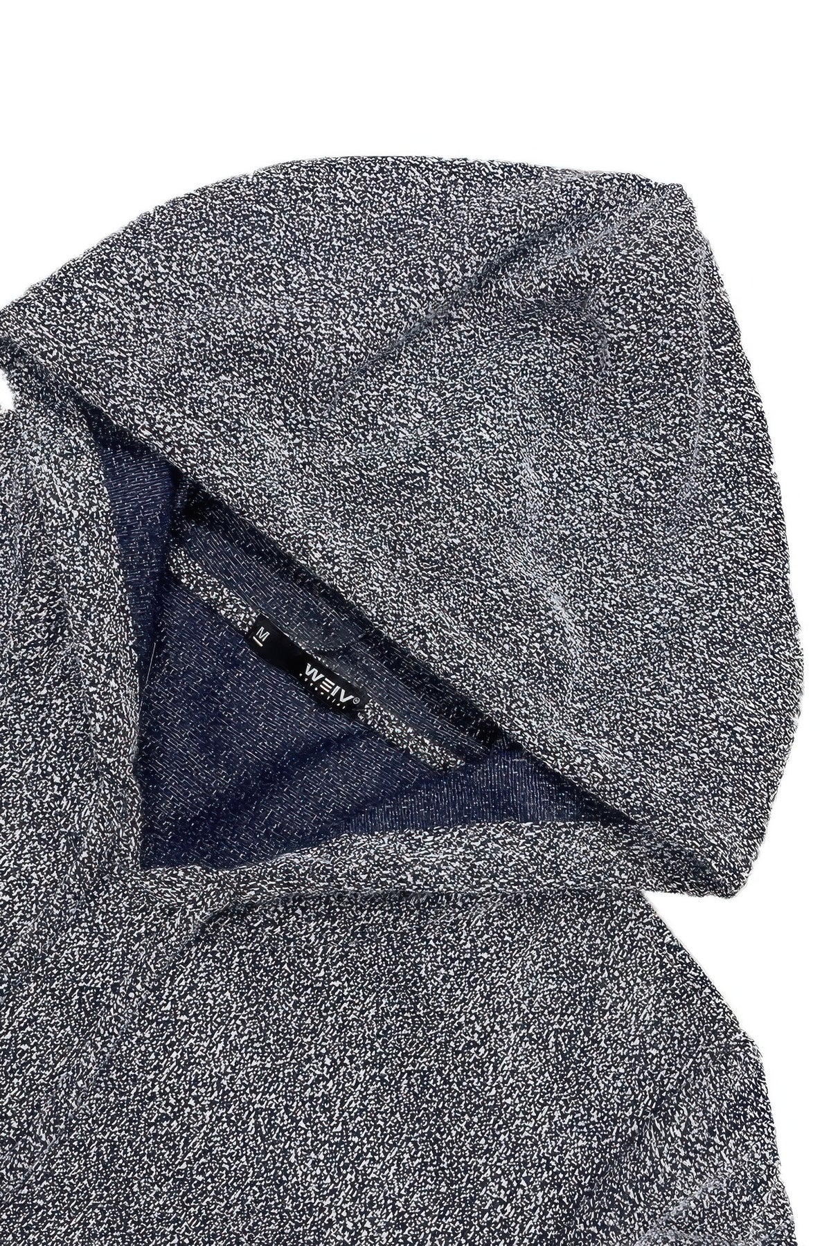 Close-up of men's marbled short sleeve hoodie print