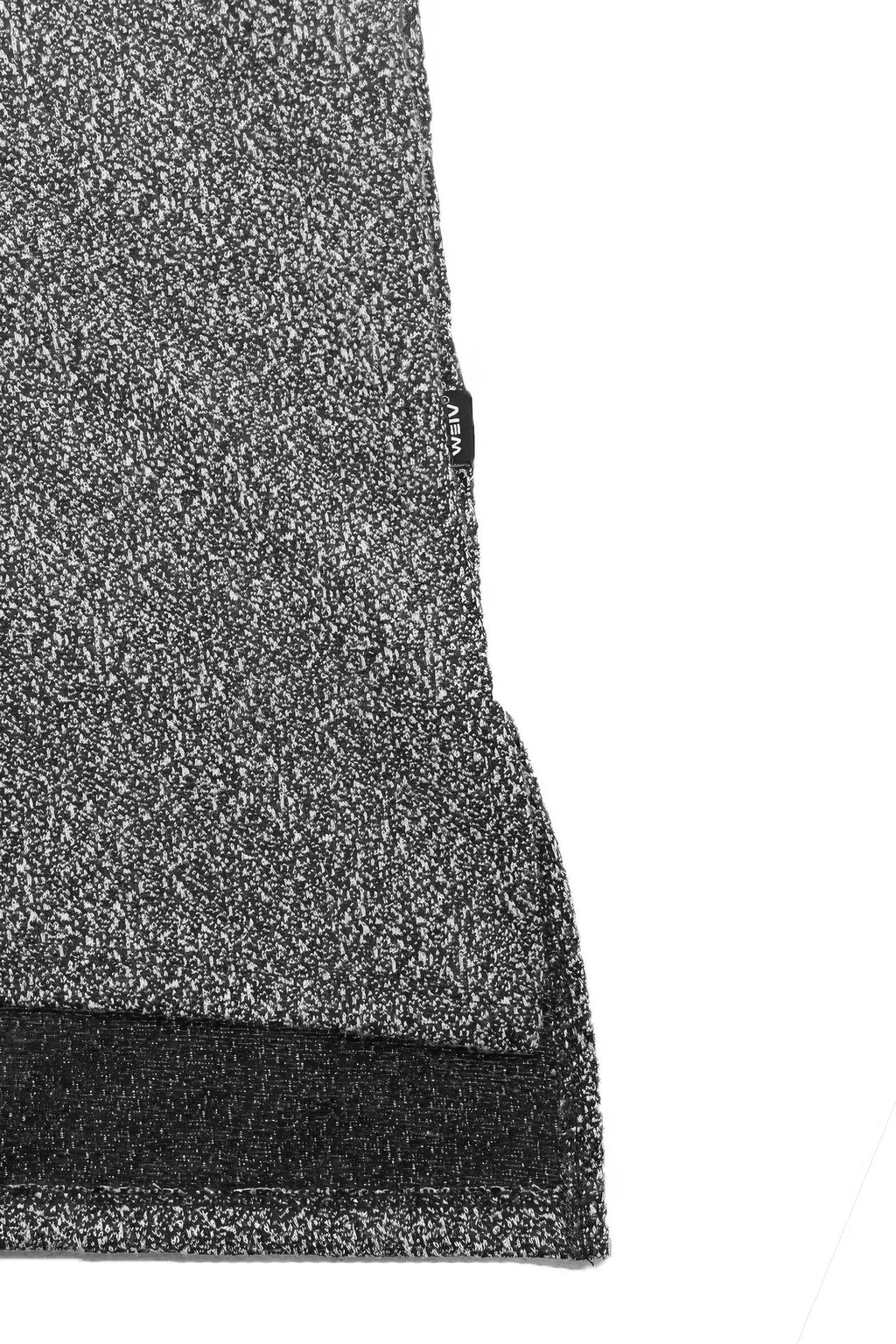 Men's marbled short sleeve hoodie, side view