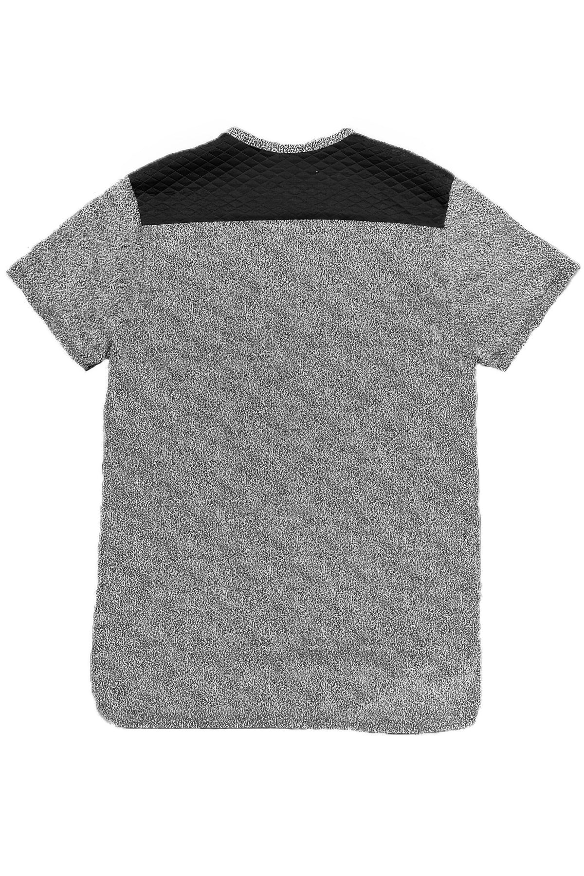 Fabric detail on men's marbled travel shirt
