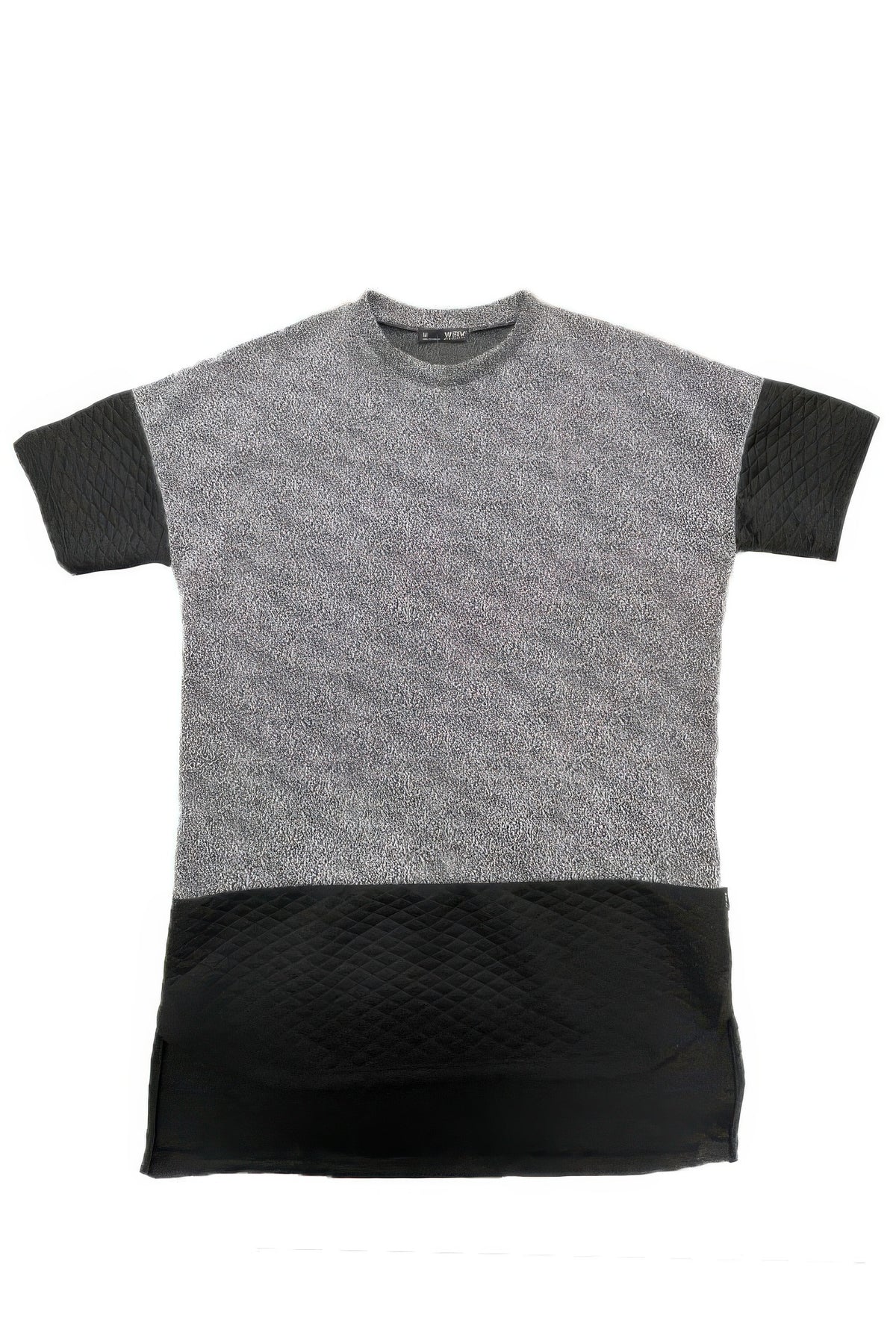 Men's marbled short sleeve vacation shirt, front view