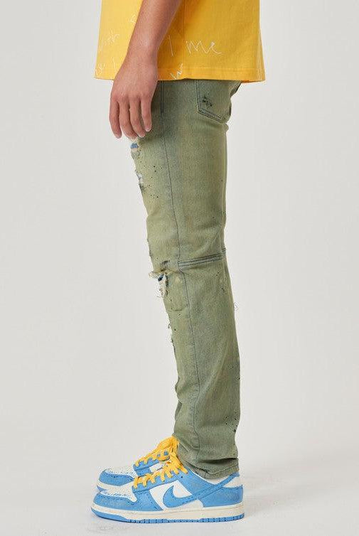 Men's Pants - Jeans Mens Medium Sand Slim Fit Denim Jeans