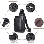 men's black messenger bag, durable polyester, perfect for daily use