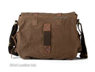 mens messenger bag in brown canvas, perfect for everyday use