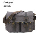 Dark grey mens messenger bag bag, durable canvas, perfect for everyday use