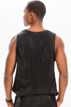 Men's metallic flick tank top, additional view