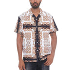 Mens Paisley Print Button Down Shirt - VacationGrabs