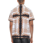 Mens Paisley Print Button Down Shirt - VacationGrabs