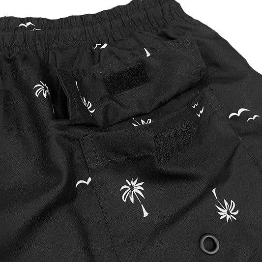 Men's Swimwear Mens Palm Tree Print Swim Shorts