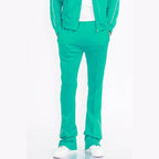 Men's activewear pants in teal, lightweight material for workouts