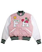 Men's Jackets Mens Pink Spring Varsity Jacket