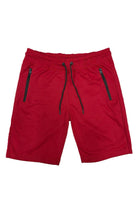 Men's Shorts Mens Red Heathered Cotton Drawstring Shorts