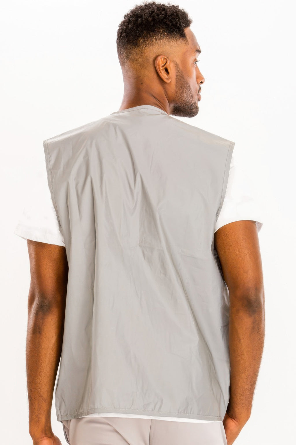 Men's reflective utility vest, side view