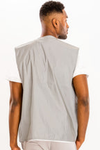 Men's reflective utility vest, side view