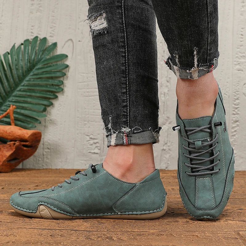 Men's green casual shoes, eco-friendly material, perfect for everyday use