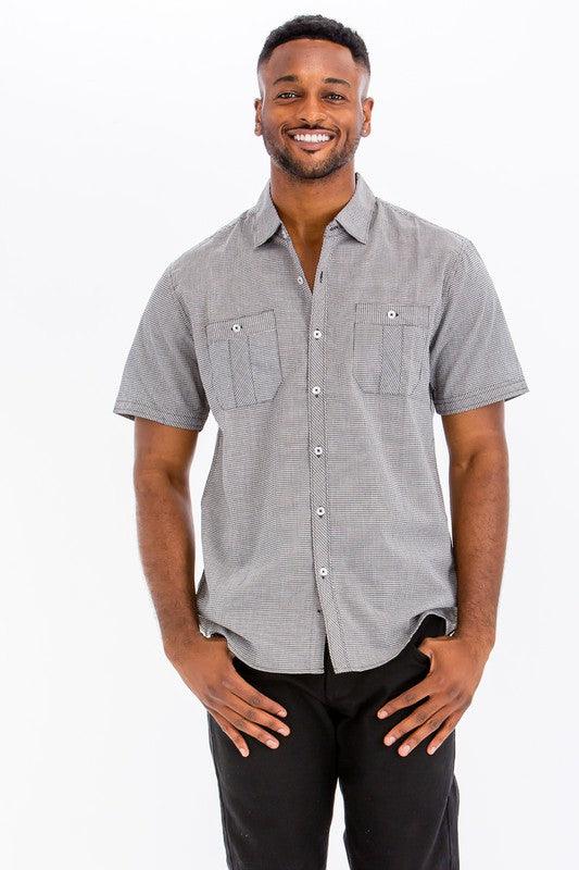 Men's Shirts Mens Short Sleeve Button Down Shirts 3 Color Options