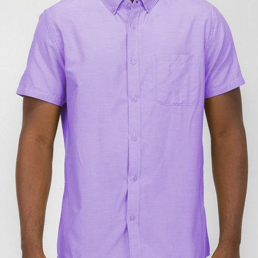 Men's Shirts Mens Short Sleeve Pastel Color Casual Shirts