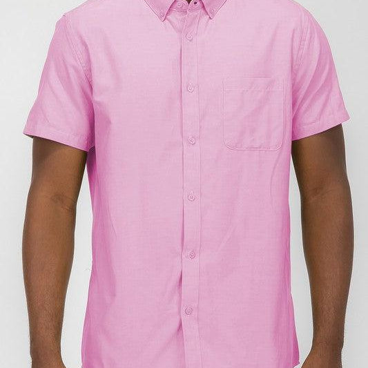 Men's Shirts Mens Short Sleeve Pastel Color Casual Shirts