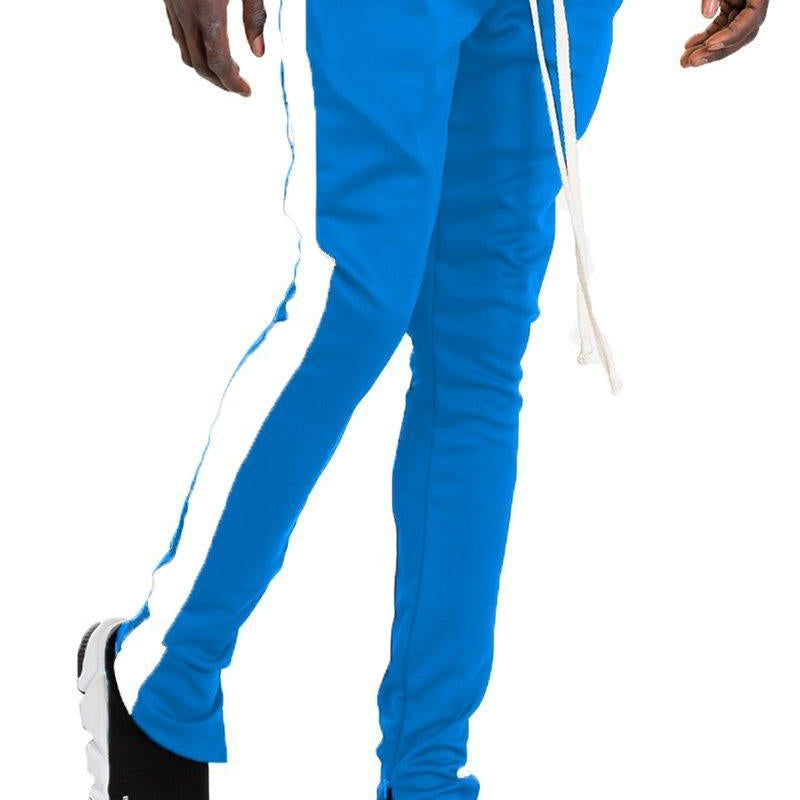 Men's Pants - Joggers Mens Sky Blue Slim Fit Track Pants Joggers