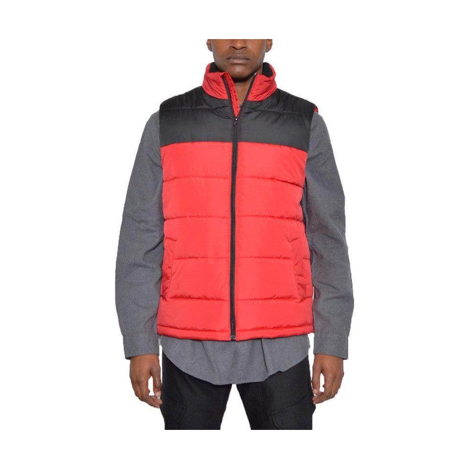 Mens Sleeveless Padded Winter Two Tone Vests - VacationGrabs