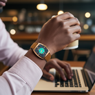 Dapr men's smartwatch for iOS and Android, featuring a stylish design and vibrant display