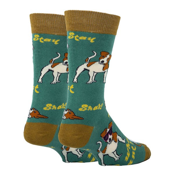 Men's socks with playful dog design, perfect for casual wear