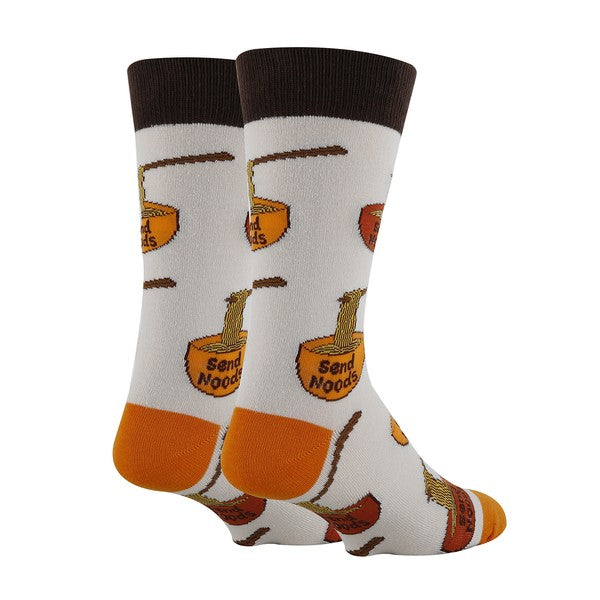 Men's socks with noodle design for fun casual wear