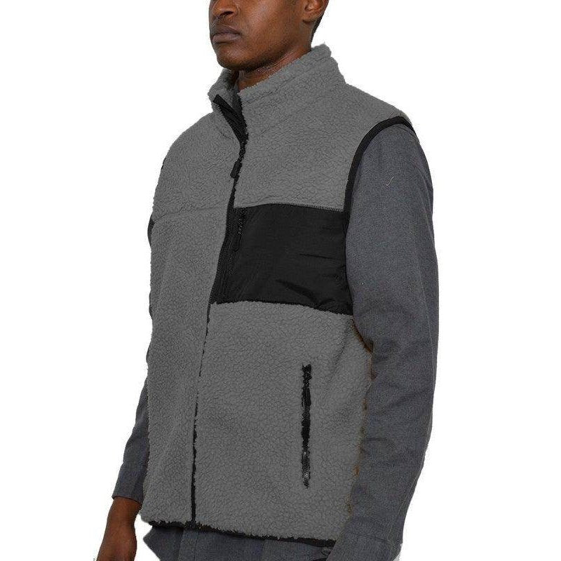 Mens Soft Padded Sherpa Fleece Vests - VacationGrabs