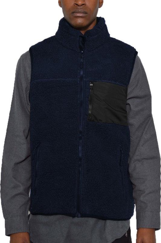Men's Jackets Mens Soft Padded Sherpa Fleece Vests