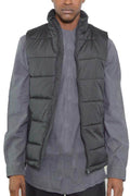 Mens Solid and Two Tone Padded Winter Vests - VacationGrabs