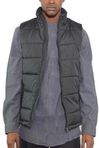 Mens Solid and Two Tone Padded Winter Vests - VacationGrabs