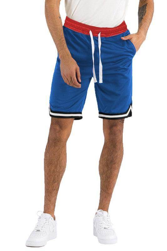 Mens Solid Athletic Basketball Sports Shorts - VacationGrabs