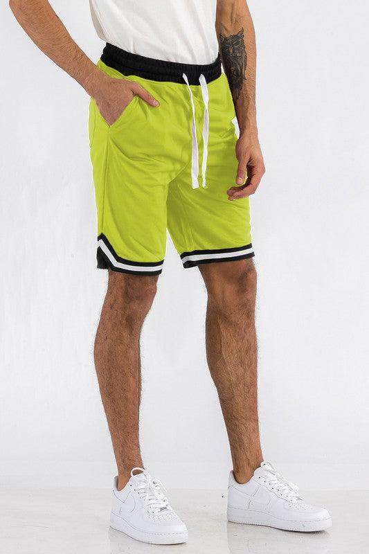 Mens Solid Athletic Basketball Sports Shorts - VacationGrabs