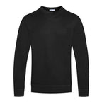 Mens Solid Color Round Neck Sweaters - VacationGrabs
