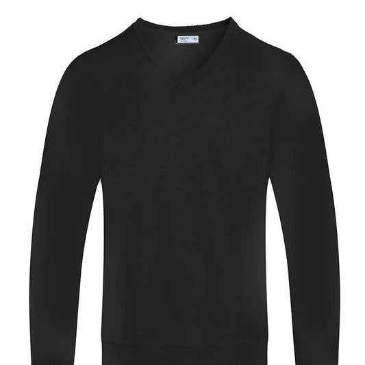 Men's Sweaters Mens Solid Color V-Neck Sweaters