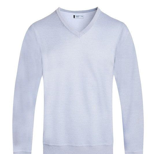 Men's Sweaters Mens Solid Color V-Neck Sweaters