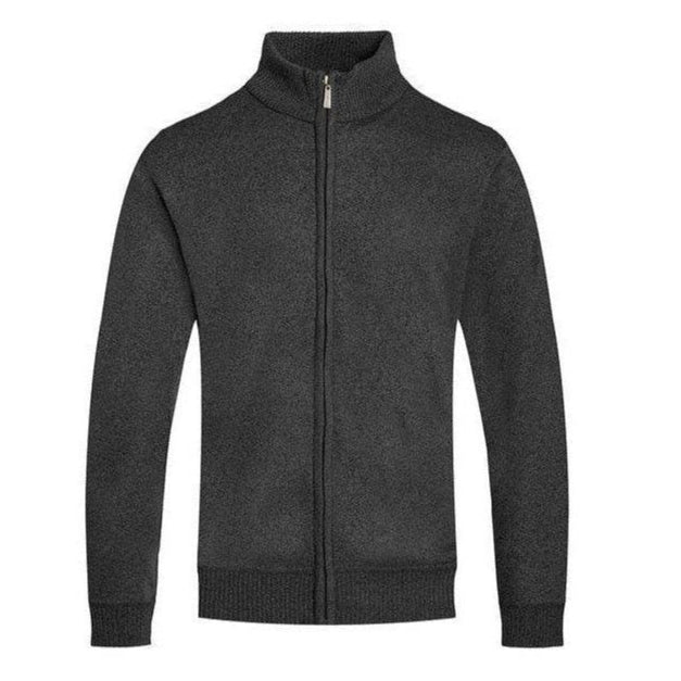 Mens Solid Full Zipper Sweater - VacationGrabs