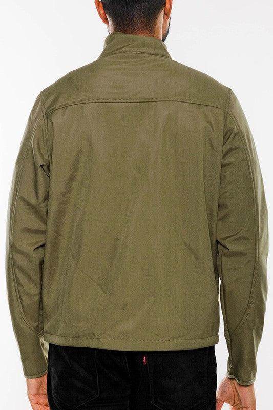 Mens Solid Soft Shell Storm Tech Jacket Coat - VacationGrabs
