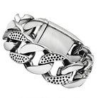 Stylish men's stainless steel bracelet with a bold chain design for a modern accessory look
