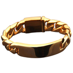 VacationGrabs Pulsera de identificación de acero inoxidable para hombre